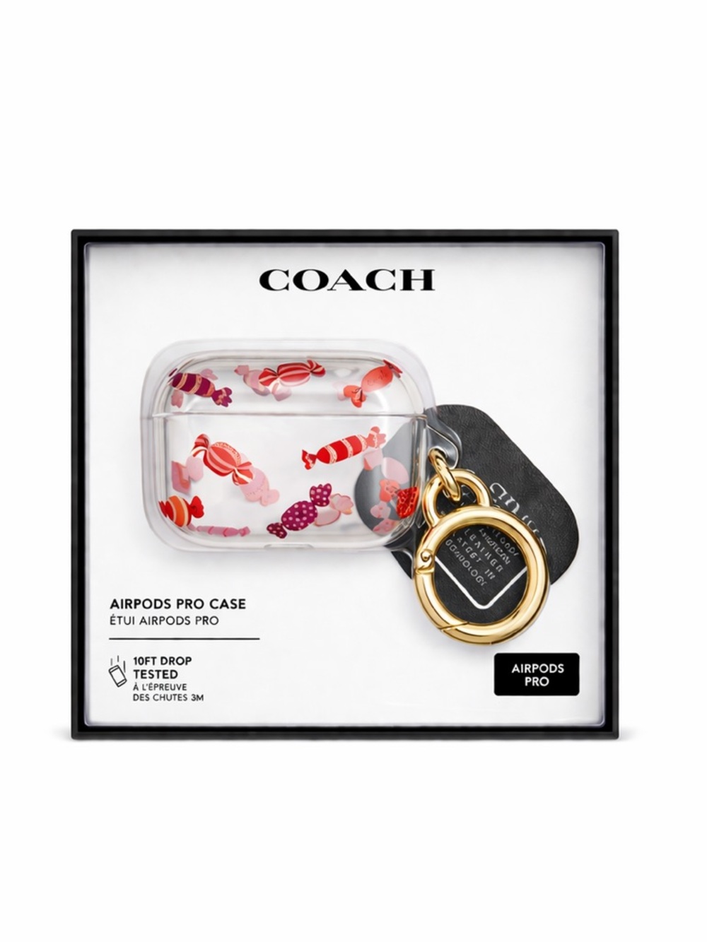 COACH Candy Print AirPods Pro Case Keychain (Style No. C8085)